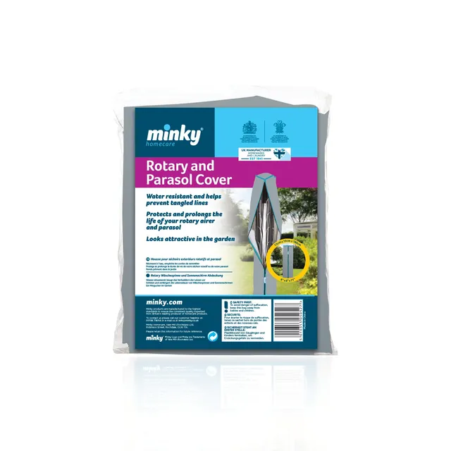 minky-rotary-airer-cover-w-scheschirm-schutzh-lle-grau-petrol image 1