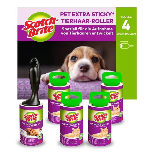 scotch-brite-pet-extra-sticky-fusselrolle-5-rollen-240-blatt image 1