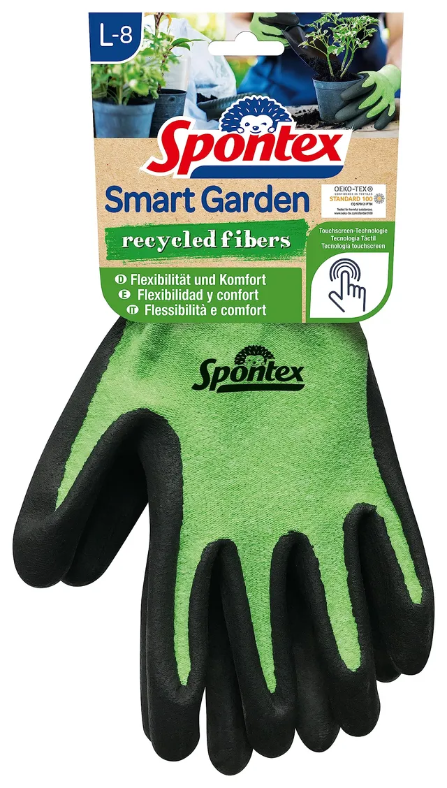 spontex-smart-garden-gartenhandschuhe-touchscreen-recycling-pet-mit-nitrilbeschi image 1