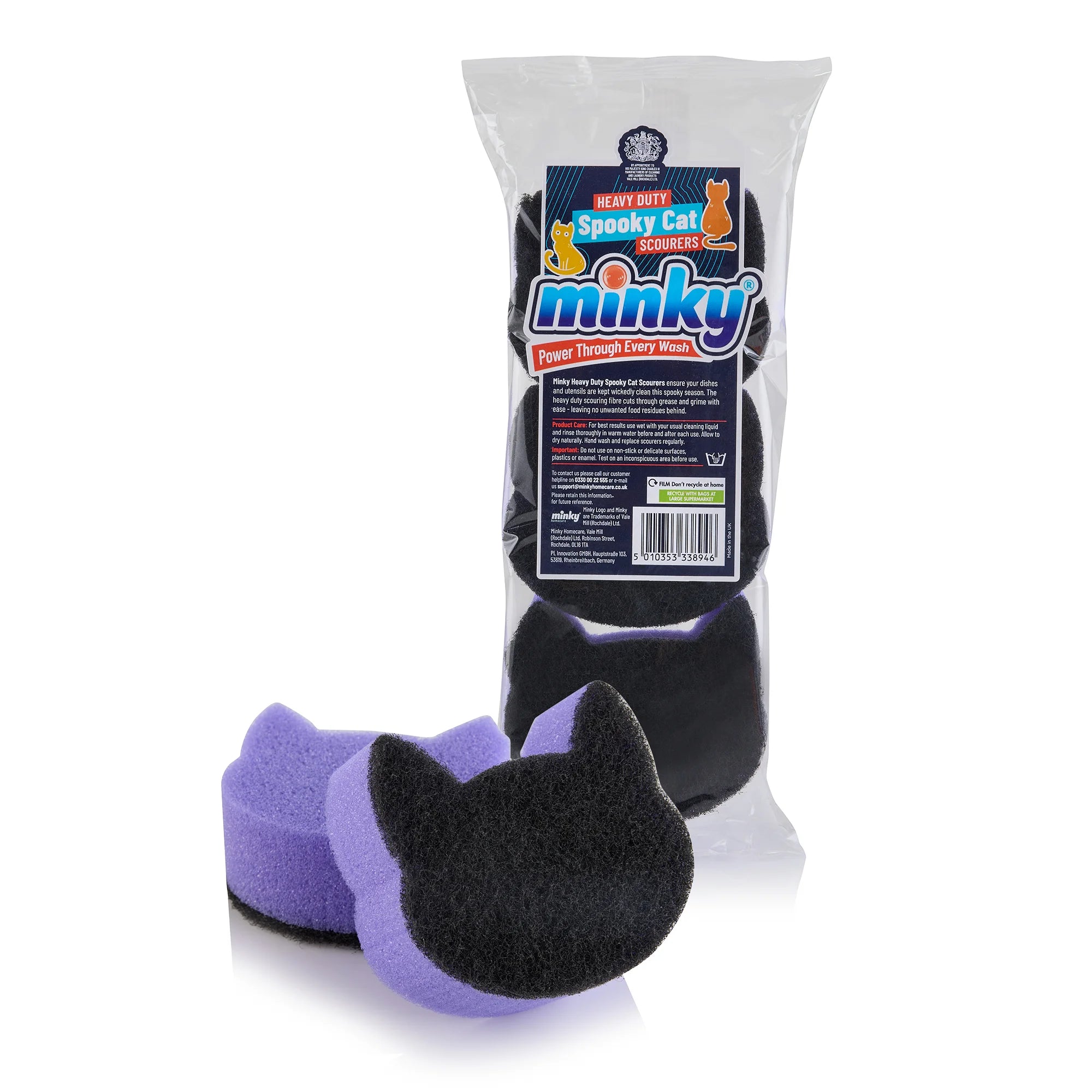 minky-heavy-duty-spooky-cat-scheuerpads-3er-pack image 1