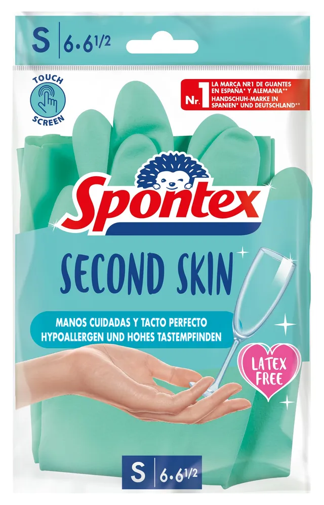 spontex-second-skin-haushaltshandschuhe-gr-e-s-6-6-5-latexfreie-nitril-mix-hands image 1
