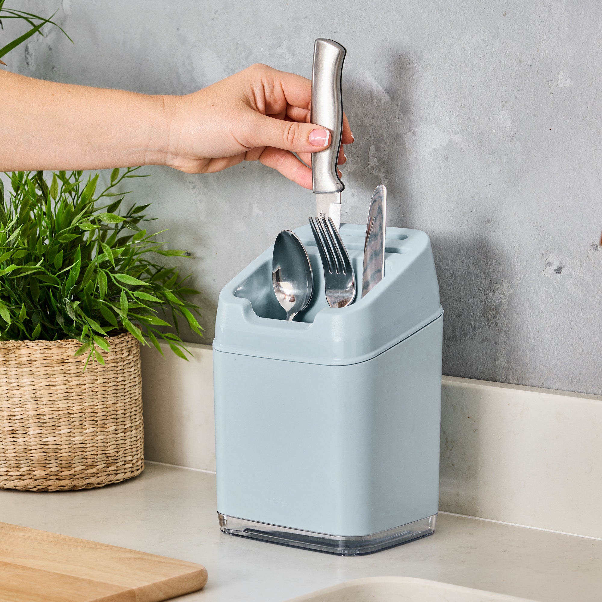 minky-utensil-caddy-besteck-und-utensilienhalter-mit-abtropffunktion image 3