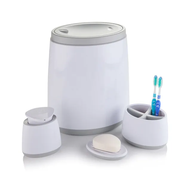 minky-bathroom-bin-bundle-mit-swing-deckel-4-teiliges-bad-accessoire-set image 1
