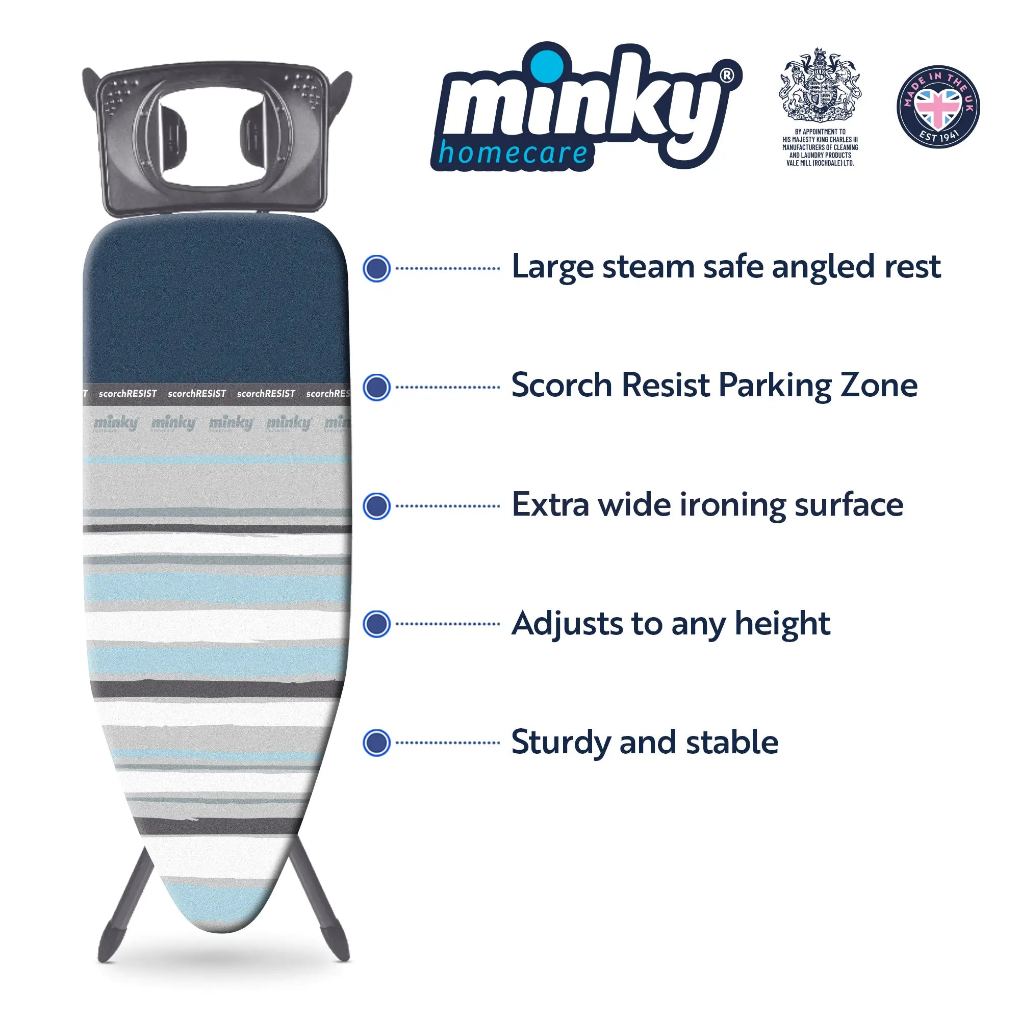 minky-ironing-board-aerial-plus-122-x-43-cm-b-gelbrett-mit-bezug image 2