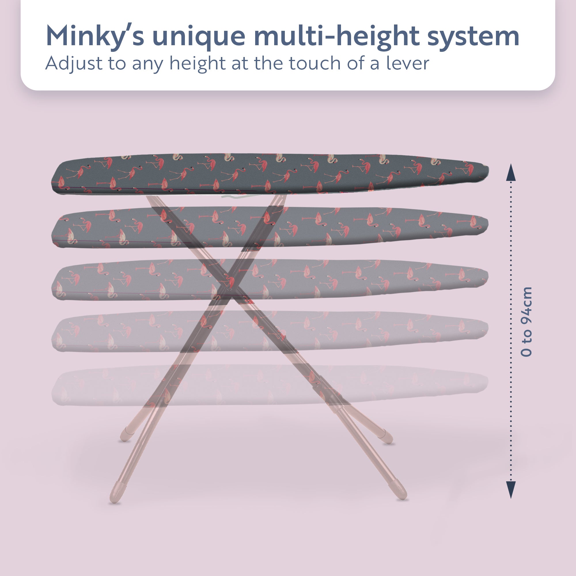 minky-b-gelbrett-flamingo-pink-122-x-38-cm-inkl-bezug-smartfit image 5