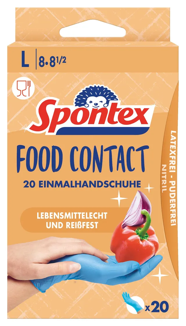 spontex-food-contact-nitril-einmalhandschuhe-gr-e-l-20-st-ck image 1