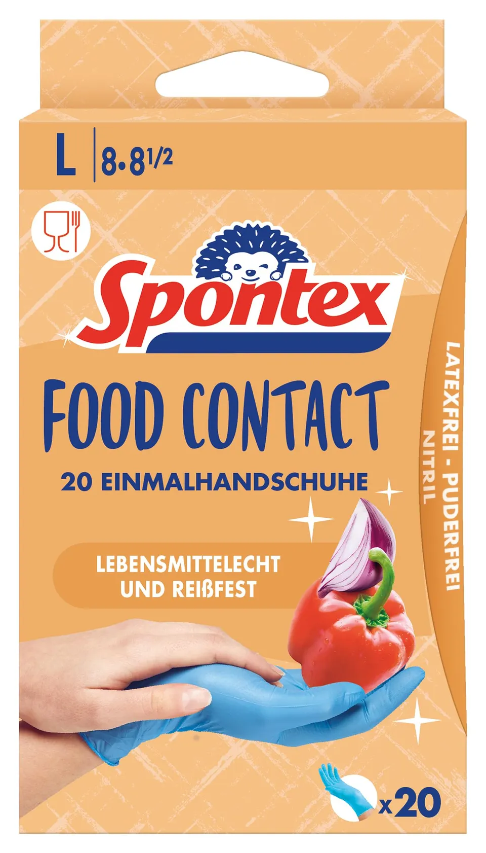 spontex-food-contact-nitril-einmalhandschuhe-gr-e-l-20-st-ck image 1