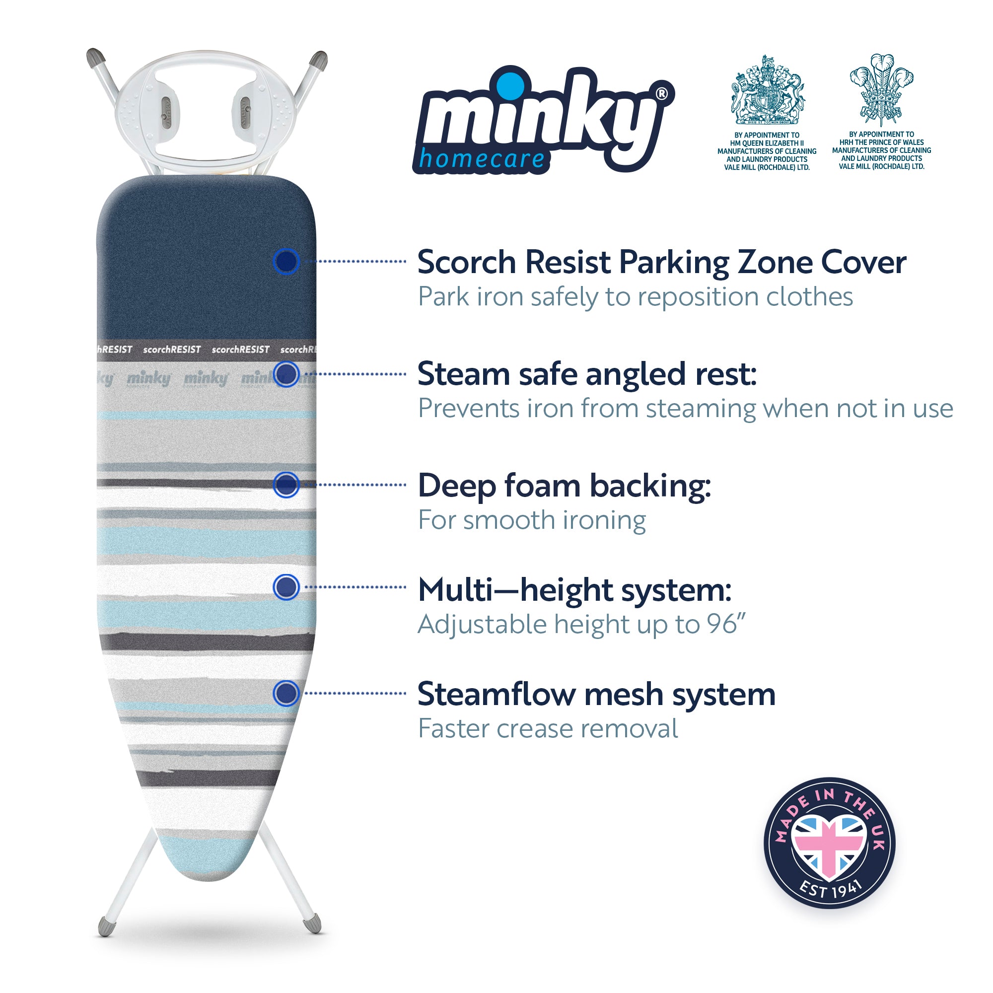 minky-premium-b-gelbrett-122-x-38-cm-inkl-bezug-sea-breeze-blau image 3