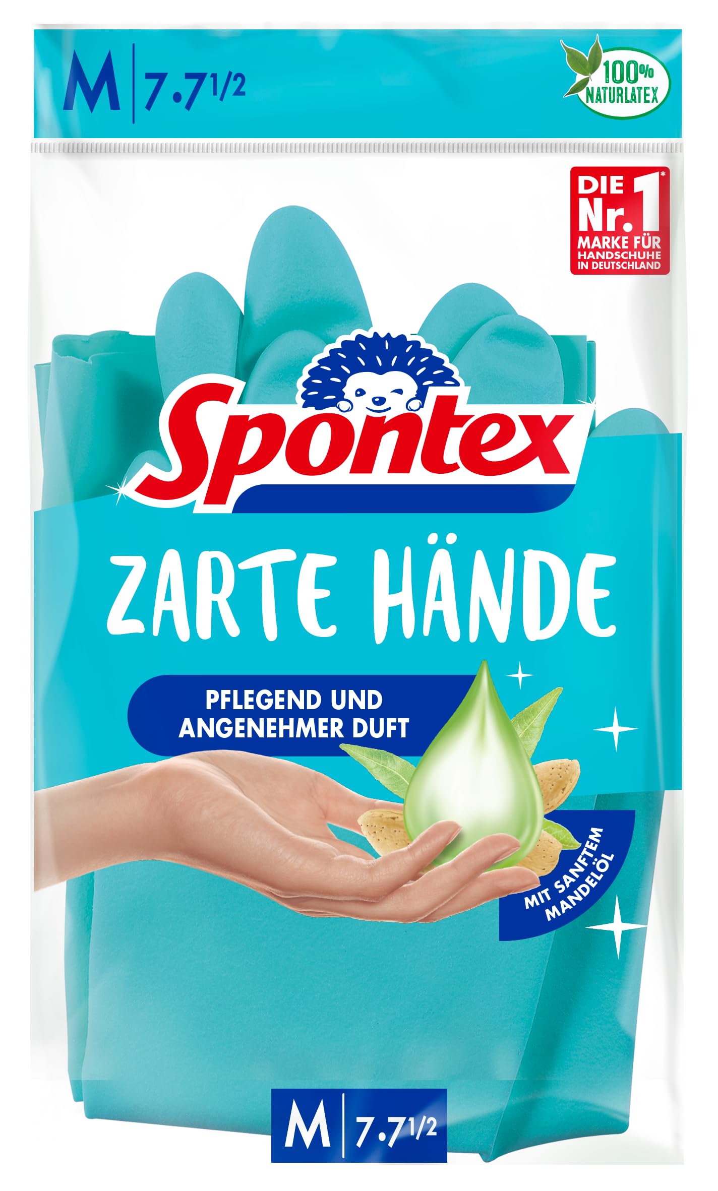 spontex-zarte-h-nde-haushaltshandschuhe-latex-m-mit-mandel-l-1-paar image 1