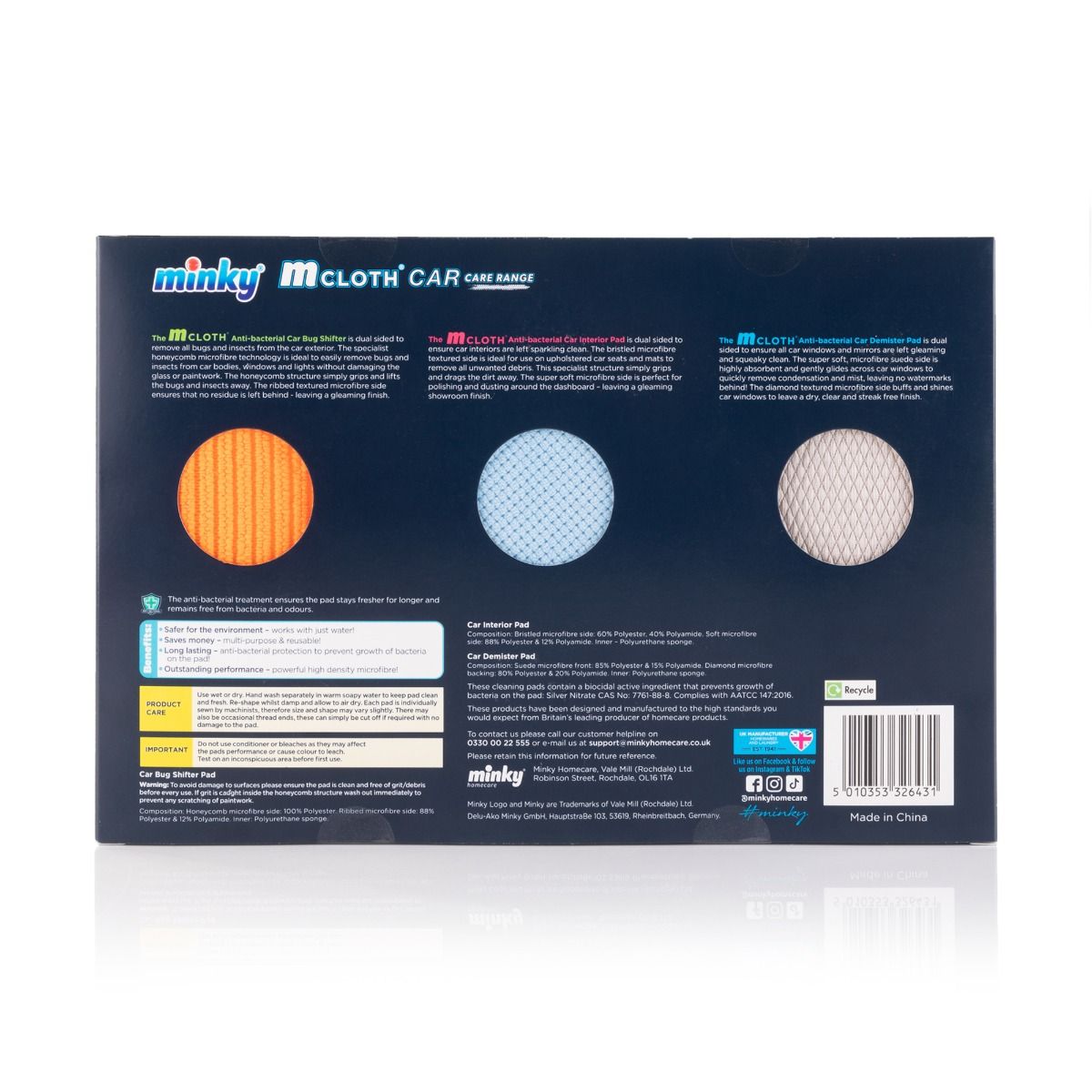 minky-mcloth-car-pads-3er-pack-mikrofaser-auto-pads-f-r-au-en-innen-scheibe image 5