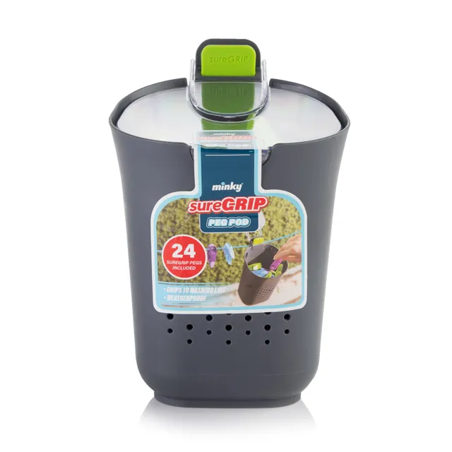 minky-suregrip-peg-pod-mit-24-w-scheklammern-wetterfester-klammerkorb image 1