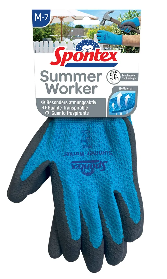 spontex-summer-worker-arbeitshandschuhe-mit-pu-beschichtung-en-388-touchscreen-g image 1