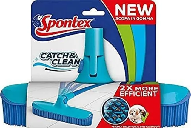 spontex-catch-clean-kehrbesen-ersatzkopf-mit-gummiborsten image 1