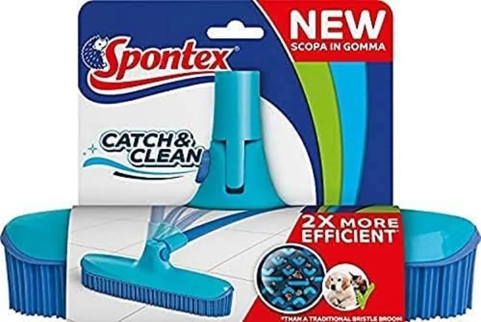 spontex-catch-clean-kehrbesen-ersatzkopf-mit-gummiborsten image 1