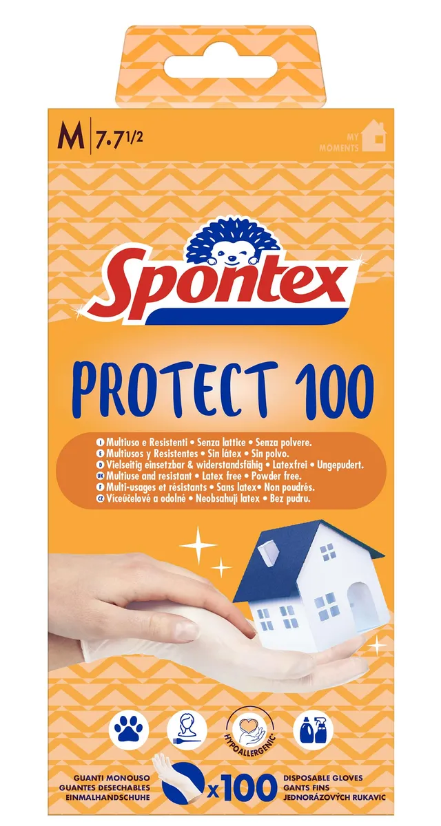 spontex-protect-einmalhandschuhe-vinyl-m-ungepudert-latexfrei-100-st-ck image 1