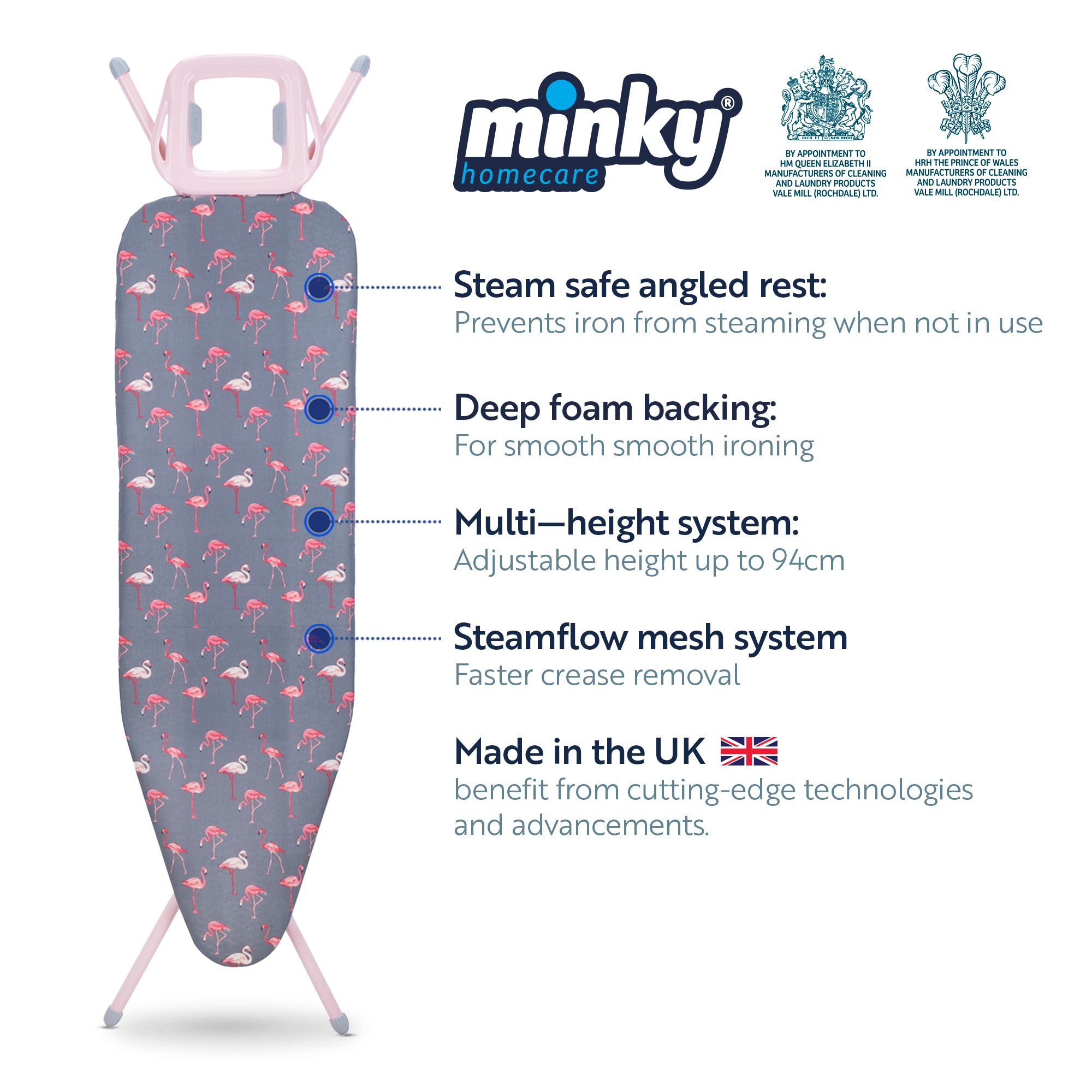 minky-b-gelbrett-flamingo-pink-122-x-38-cm-inkl-bezug-smartfit image 2