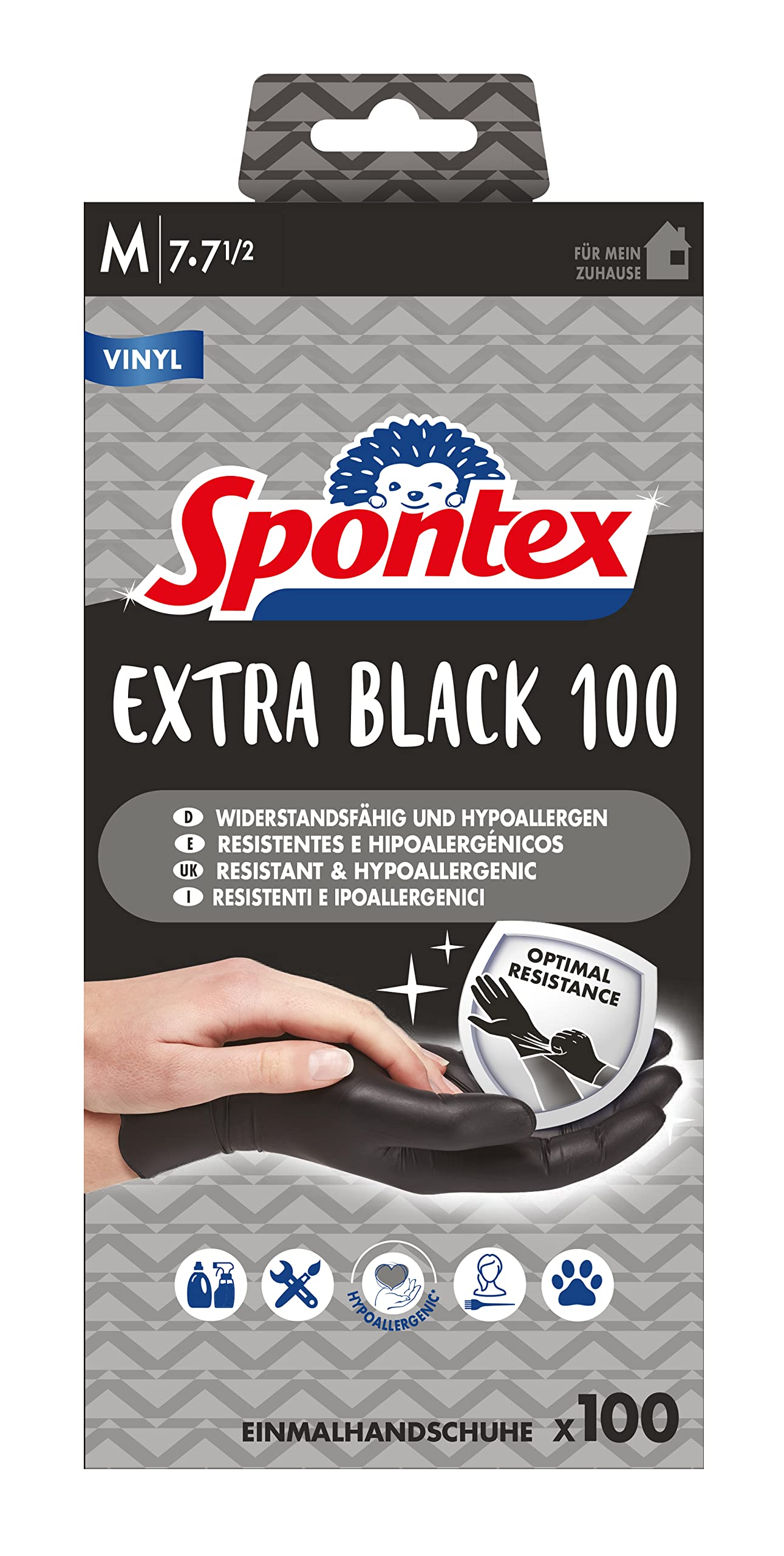 spontex-extra-black-einmalhandschuhe-vinyl-m-schwarz-100-st-ck image 2