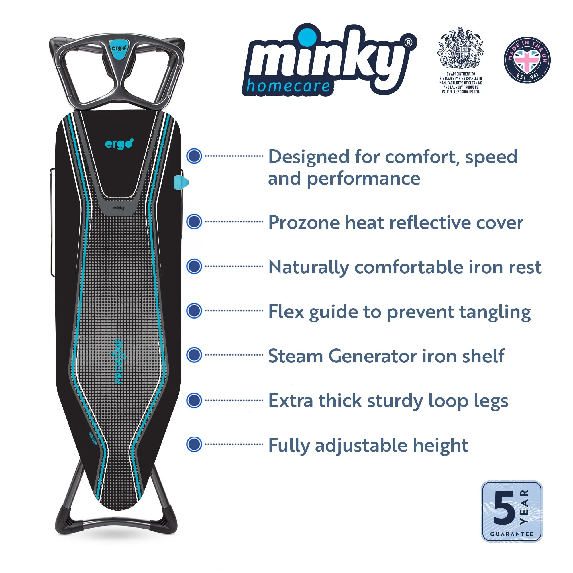 minky-ergo-plus-b-gelbrett-122-x-38-cm-mit-bezug-blau image 2