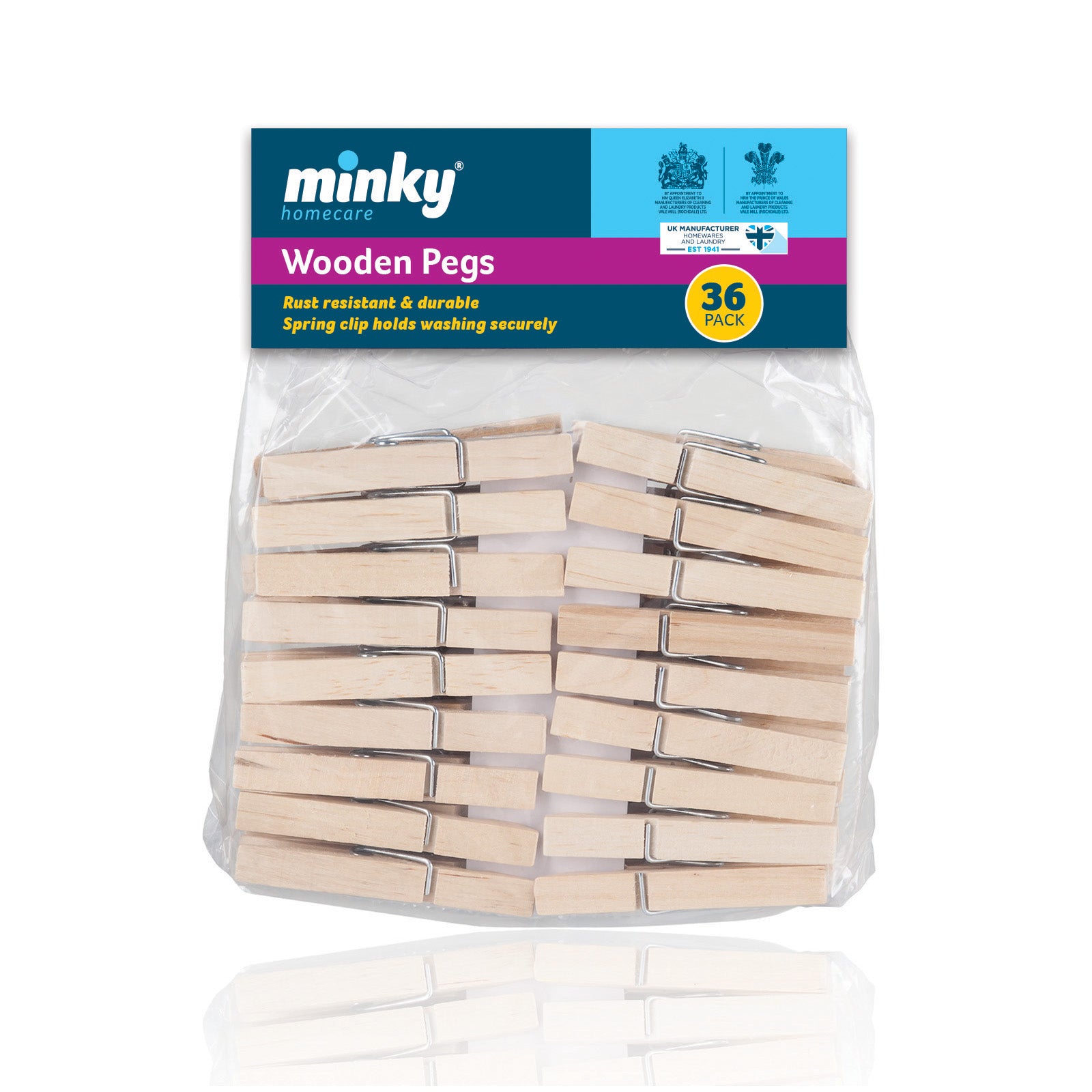 minky-w-scheklammern-holz-36er-pack-mit-federclip image 1
