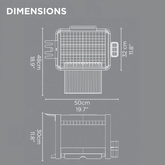 minky-two-tier-extending-geschirrabtropfgestell-edelstahl-mit-messerblock image 7