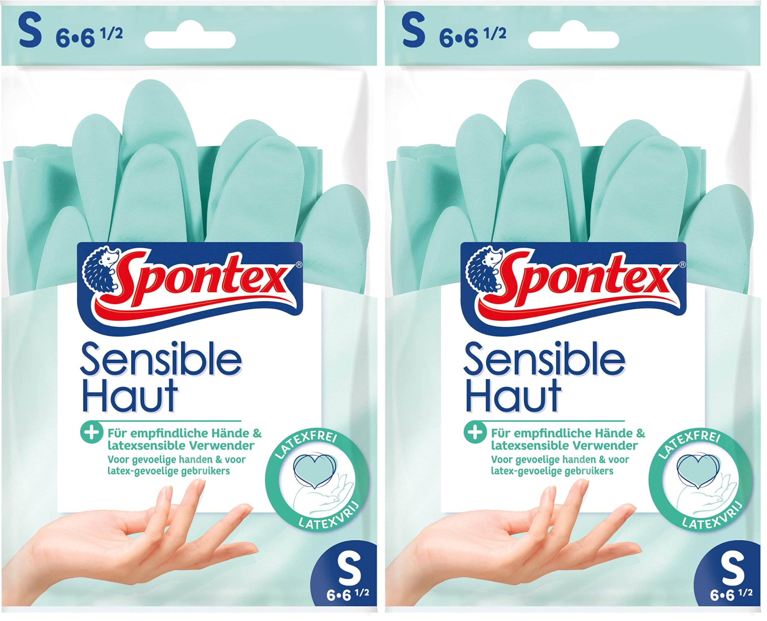spontex-sensible-haut-haushaltshandschuhe-latexfrei-gr-e-s-2-paar image 1