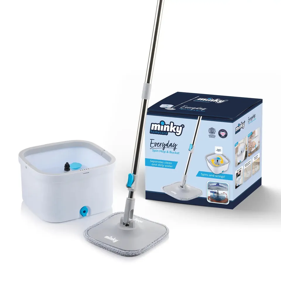 minky-everyday-spin-mop-eimer-set-mit-ersatzkopf image 1