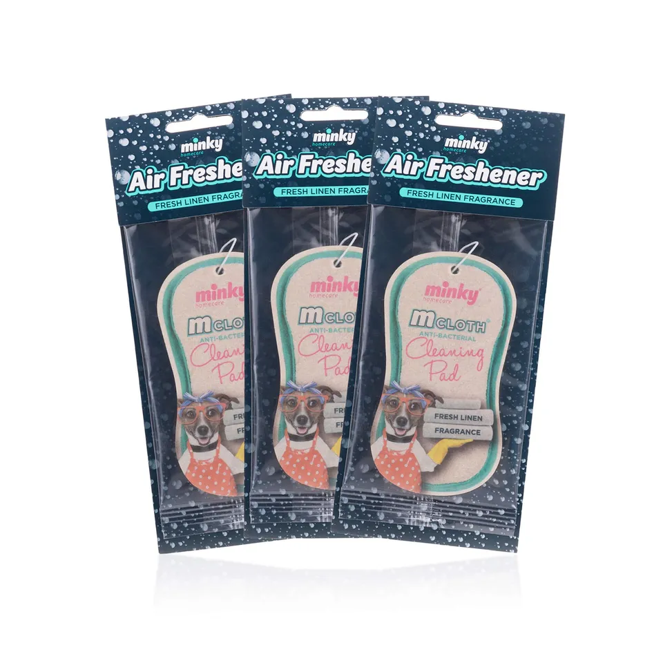 minky-mcloth-lufterfrischer-auto-fresh-linen-3er-pack-anh-nger image 1