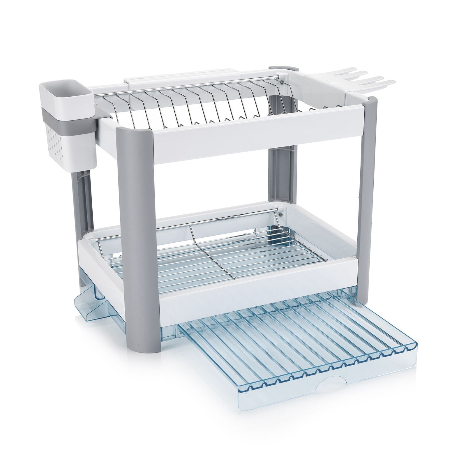minky-two-tier-extending-geschirrabtropfgestell-edelstahl-mit-messerblock image 6