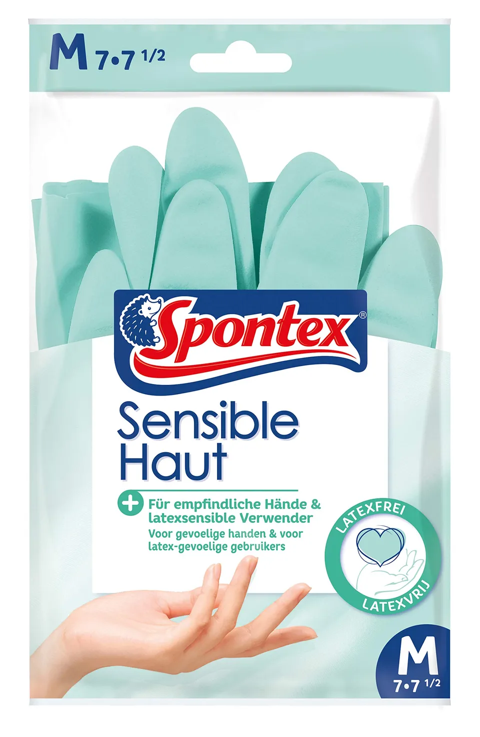 spontex-sensible-haut-haushaltshandschuhe-gr-e-m-latexfrei-1-paar image 1