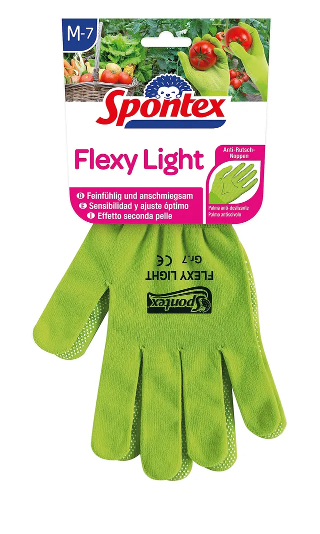 spontex-flexy-light-damen-arbeitshandschuhe-garten-hobby-textilstrick-mit-anti-r image 1