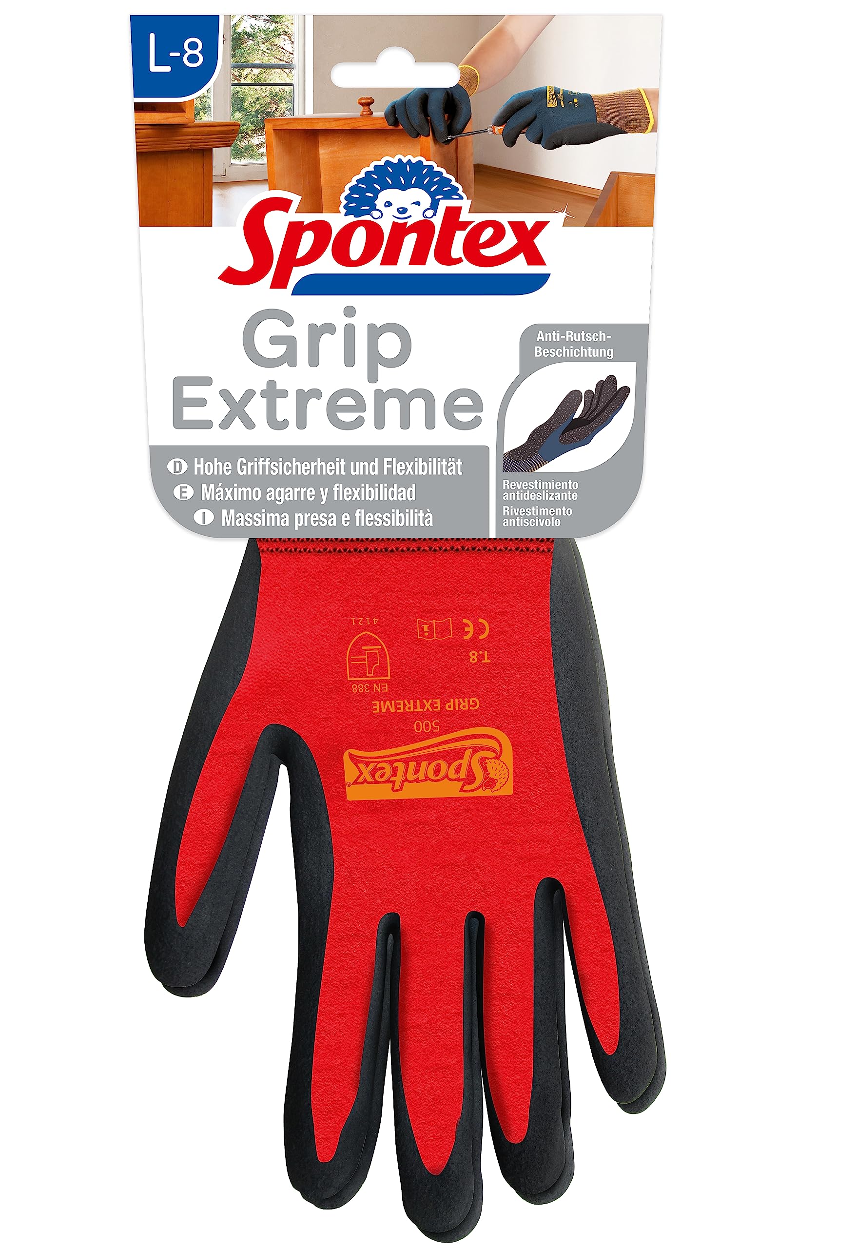 spontex-grip-extreme-arbeitshandschuhe-nitril-gr-e-l-en-388-1-paar image 1