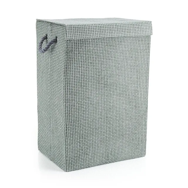 minky-w-schekorb-72-l-grey-check-40x30x60-cm-faltbar-mit-deckel image 1