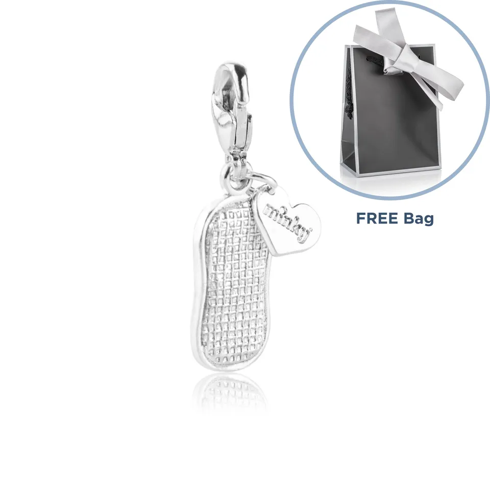 minky-silver-charm-dangle-clip-mit-gratis-geschenktasche image 1