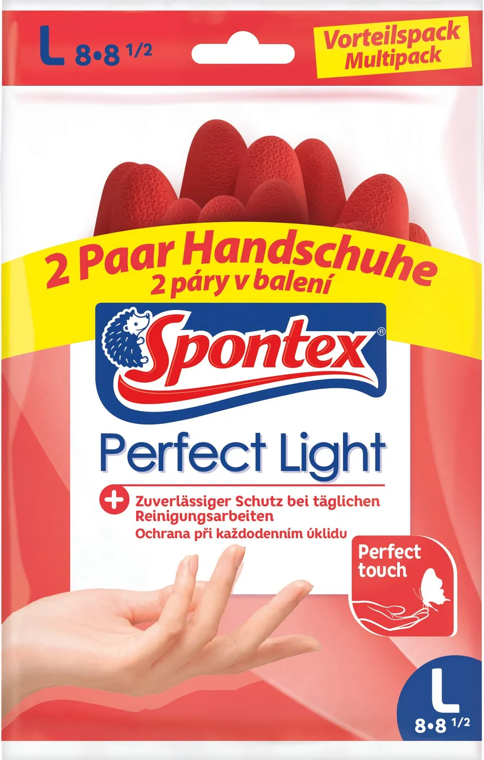 spontex-perfect-light-haushaltshandschuhe-naturlatex-gr-e-l-2-paar image 1