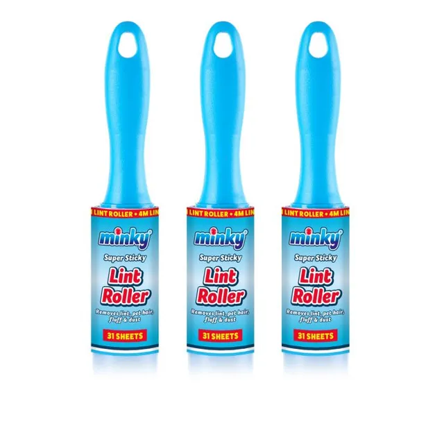 minky-fusselroller-3er-pack-mit-ergonomischem-griff-4m-rolle image 1