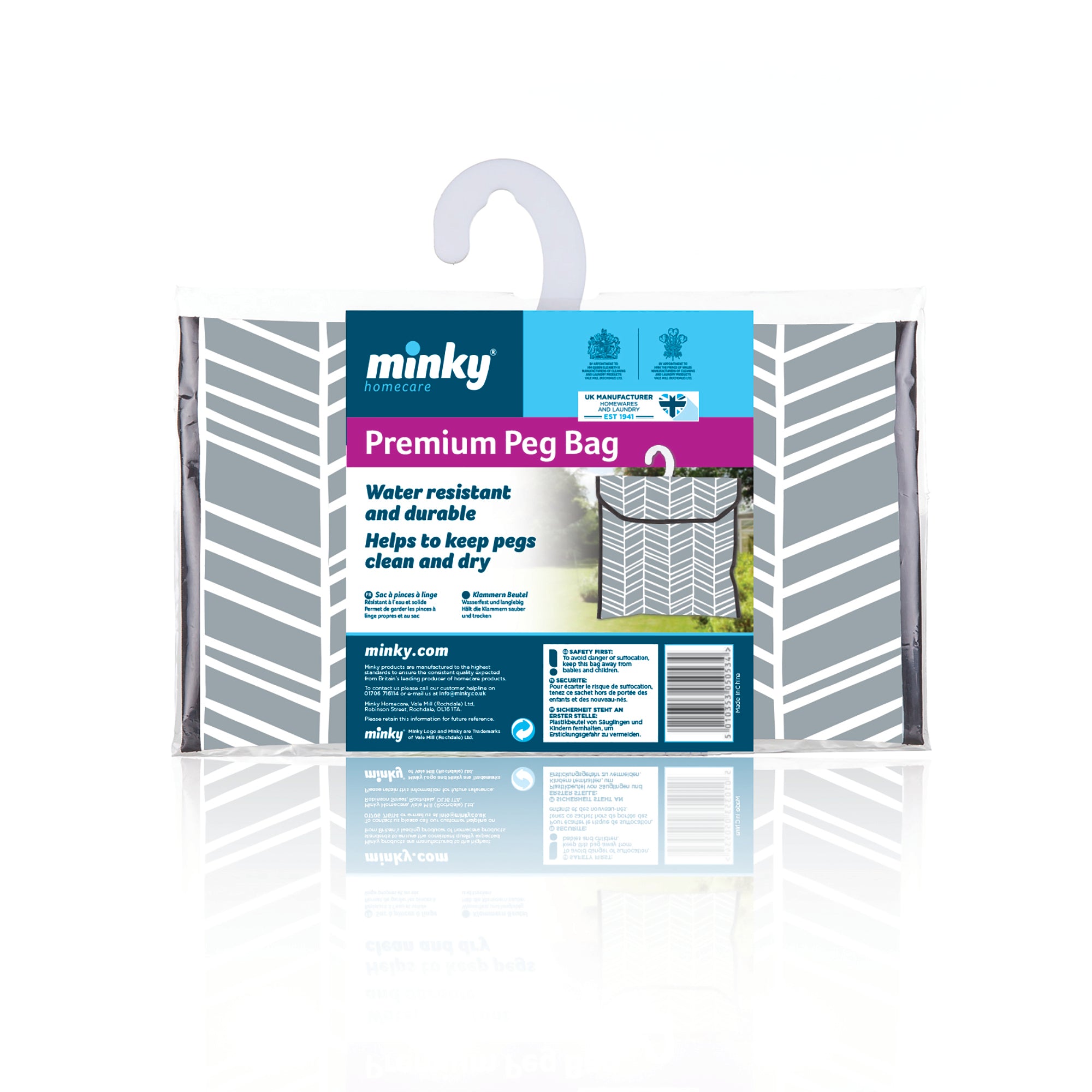 minky-geo-premium-w-scheklammer-beutel-mit-haken-wetterfest image 1
