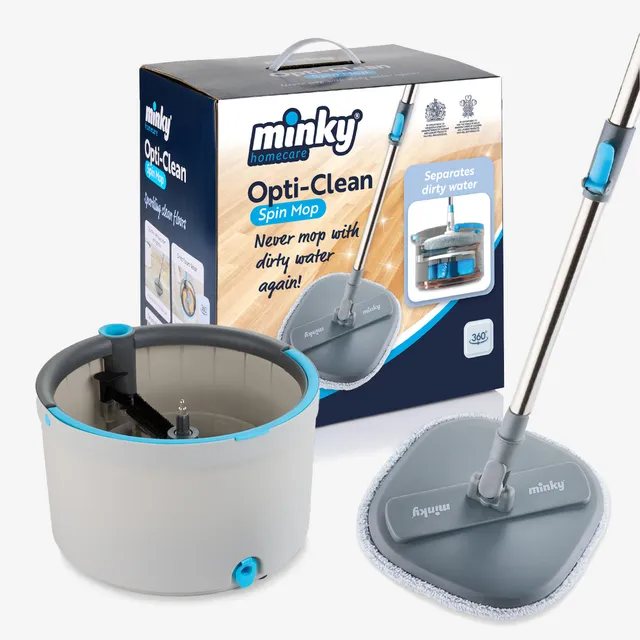 minky-opti-clean-spin-mop-mit-doppelkammer-eimer image 1