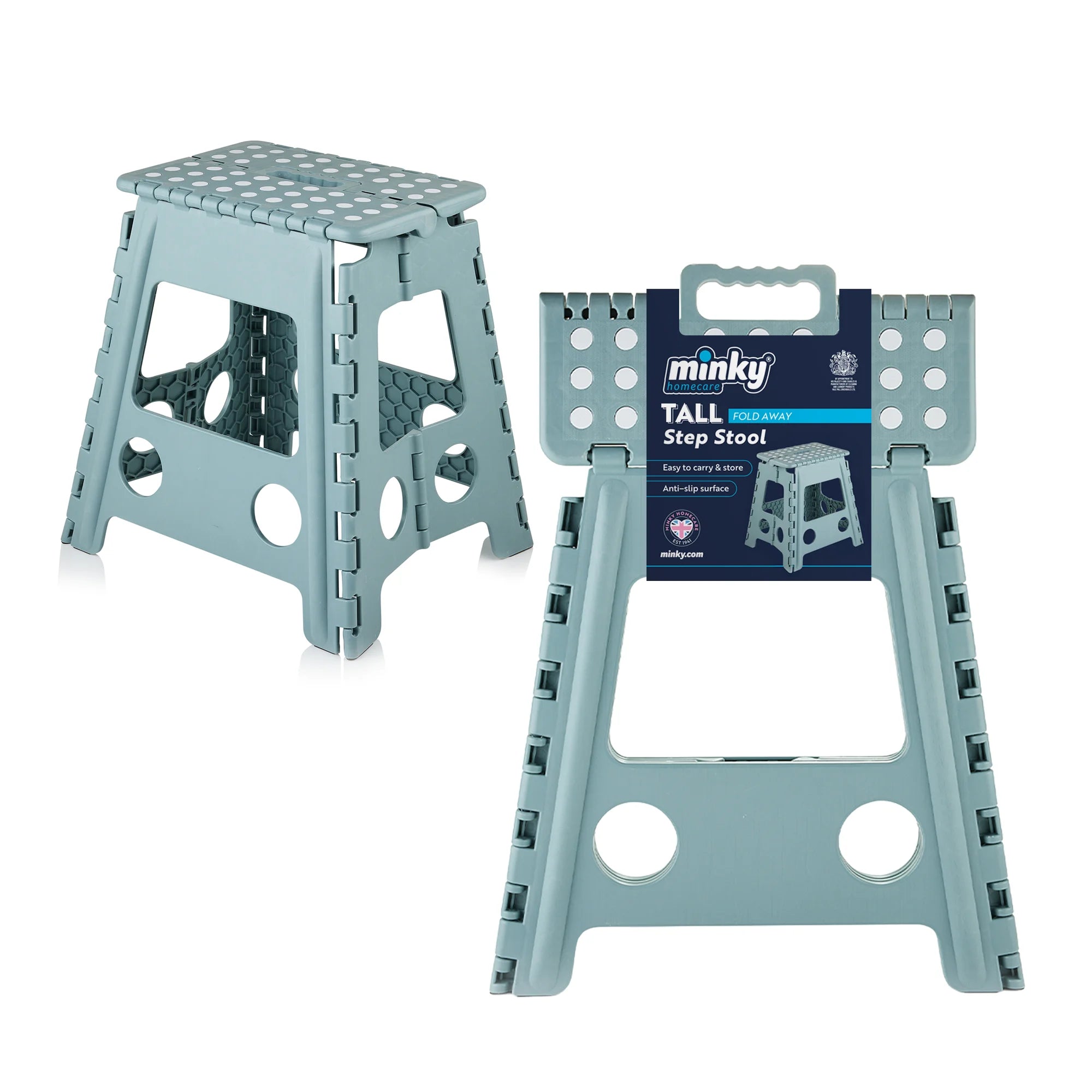 minky-tall-fold-away-step-stool-klapp-tritthocker-bis-150-kg image 1