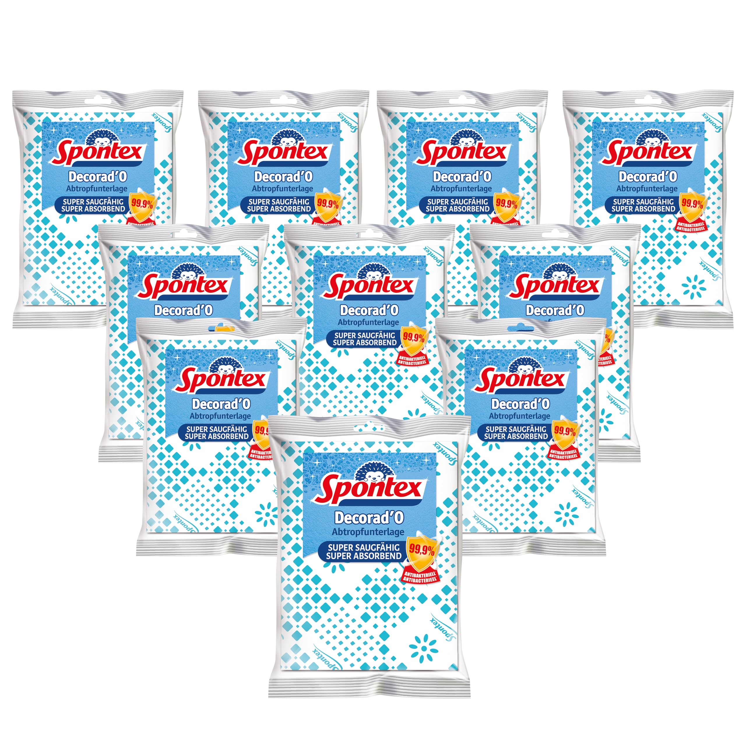 spontex-abtropfunterlage-decorado-30-x-45-cm-wei-blau-saugstarke-geschirrunterla image 2