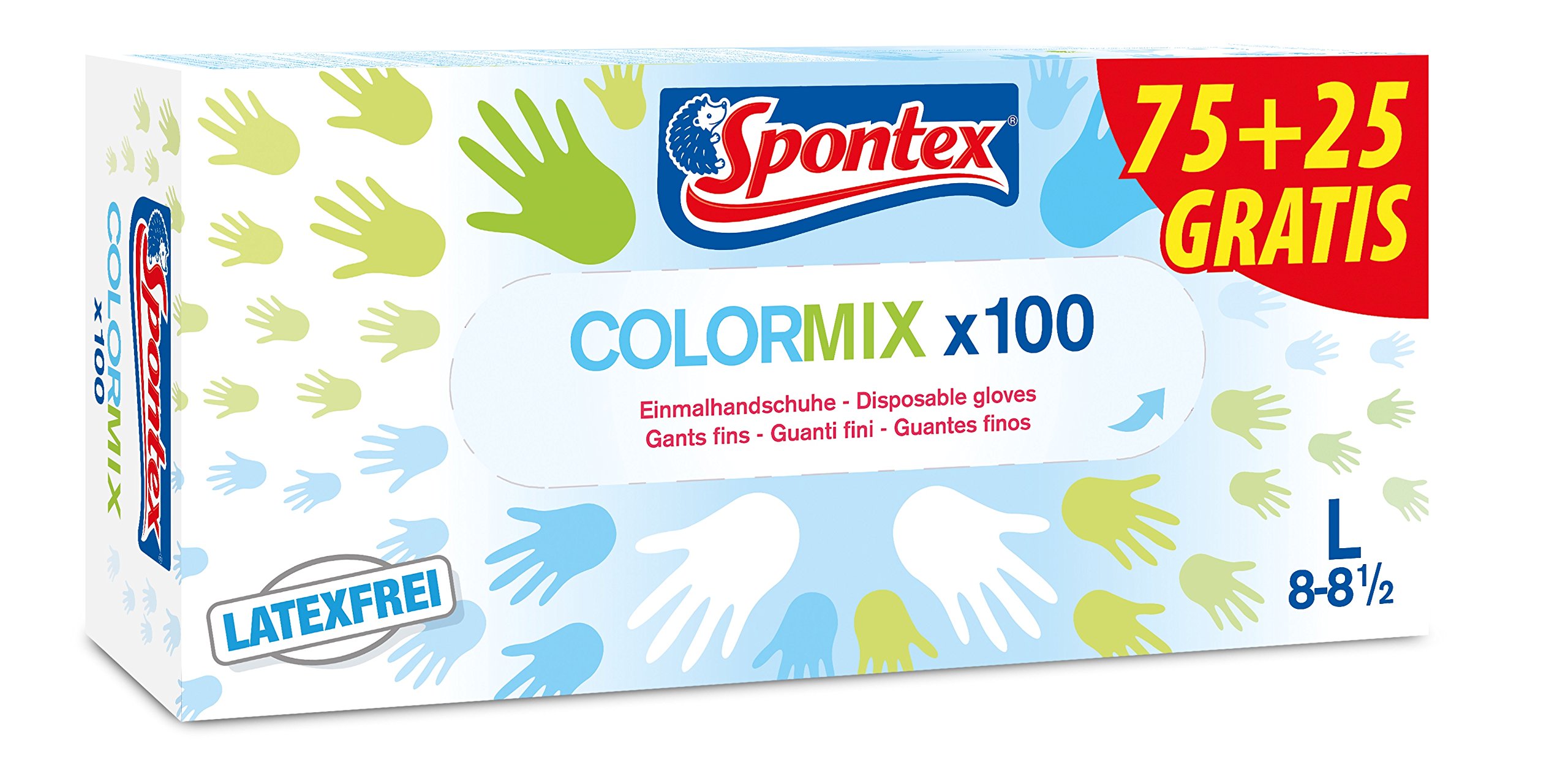 spontex-color-mix-einmalhandschuhe-vinyl-bunt-latexfei-ungepudert image 2