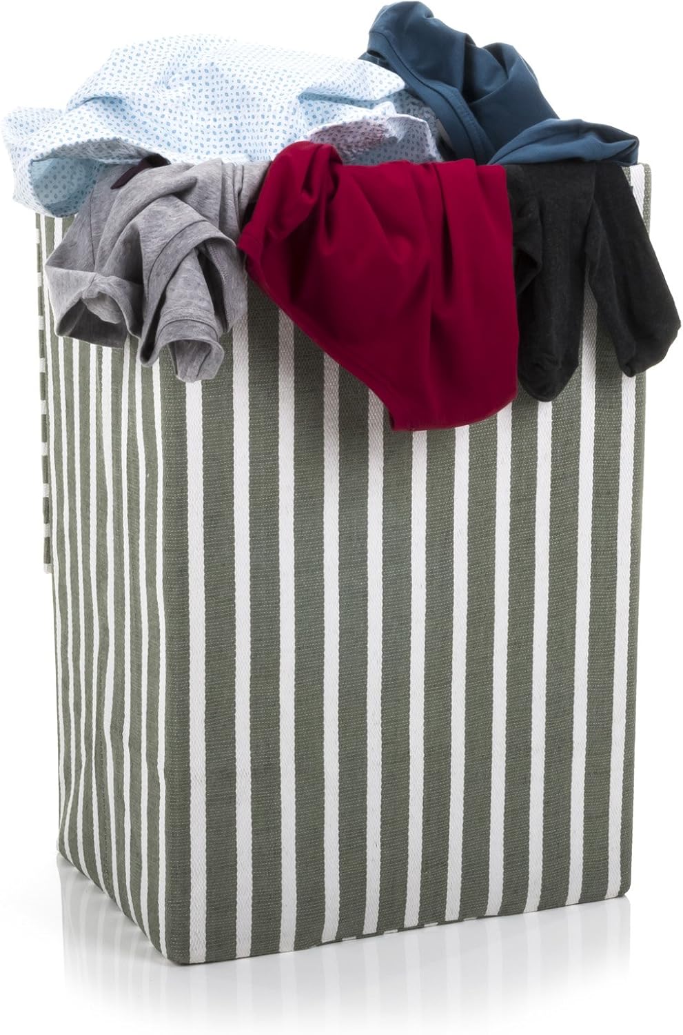 minky-w-schekorb-72l-green-stripe-40x30x60cm-faltbarer-w-schesammler-mit-deckel image 3