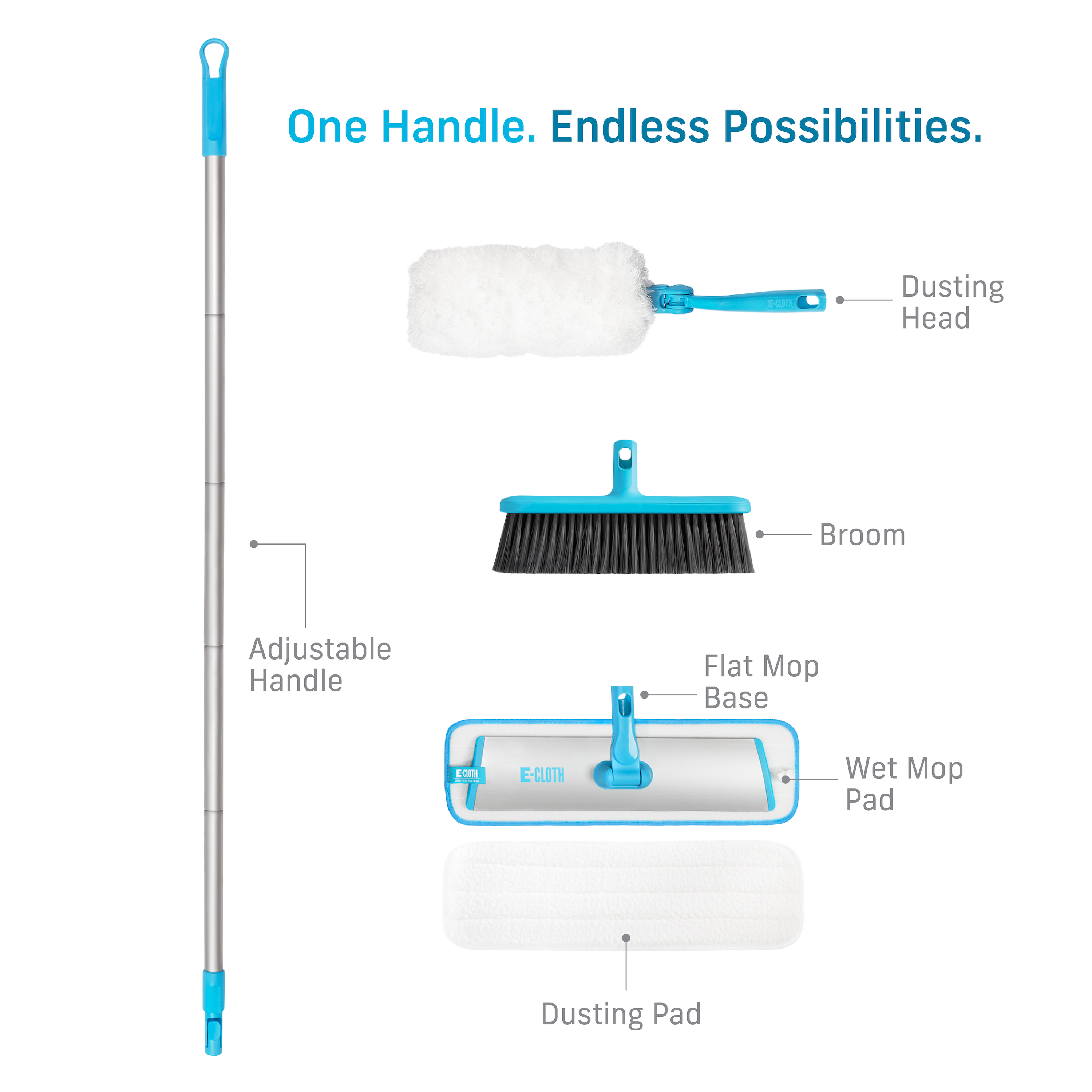 e-cloth-easy-click-4-in-1-dusting-floorcare-kit-wischmopp-besen-staubwischer-mit image 2