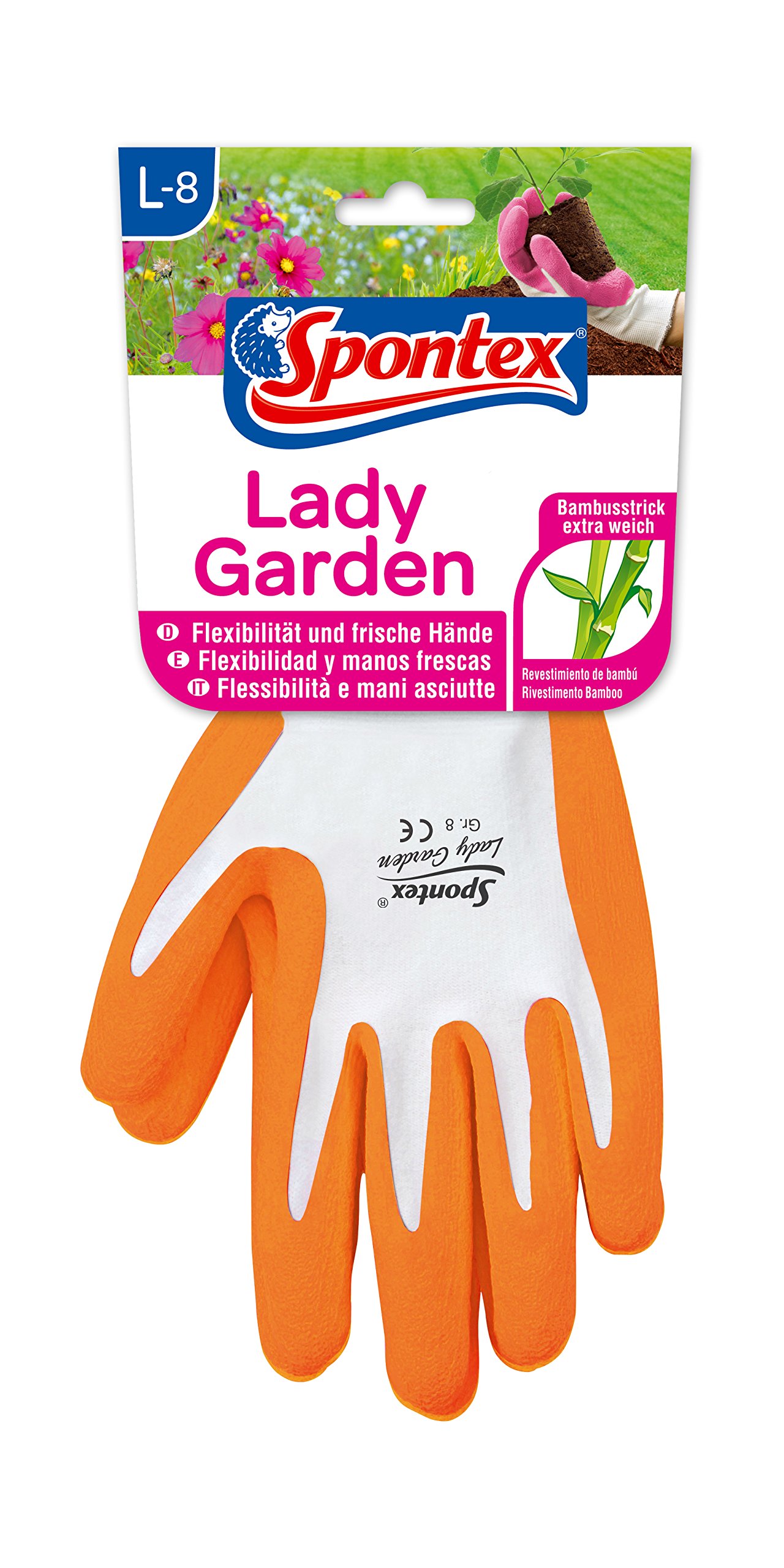 spontex-lady-garden-damen-gartenhandschuhe-bambus-viskose-strick-mit-latexbesch- image 2