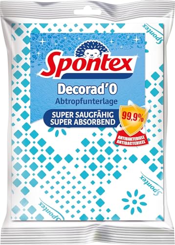 spontex-abtropfunterlage-decorado-30-x-45-cm-wei-blau-saugstarke-geschirrunterla image 8
