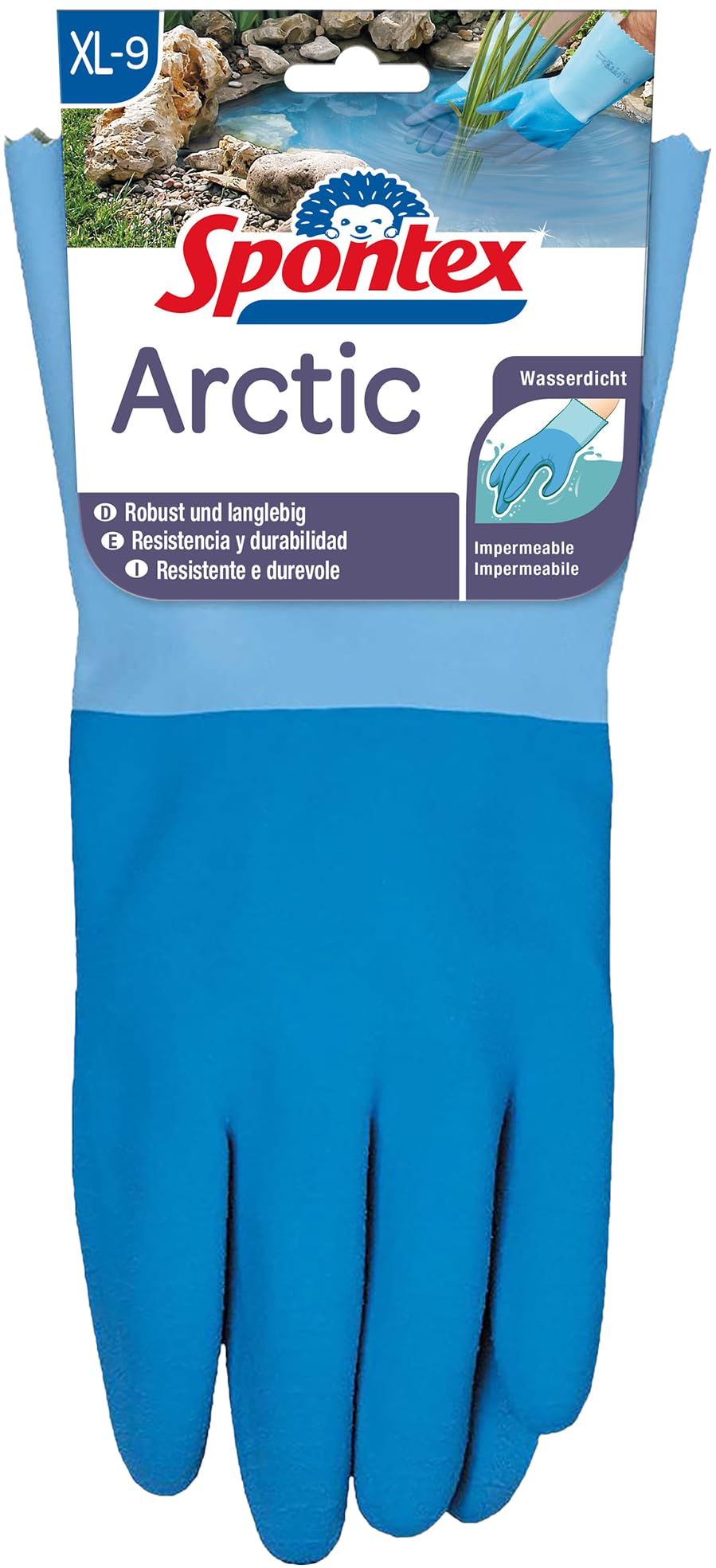 spontex-arctic-arbeitshandschuhe-wasserdicht-gr-xl-naturlatex-1-paar-blau image 1