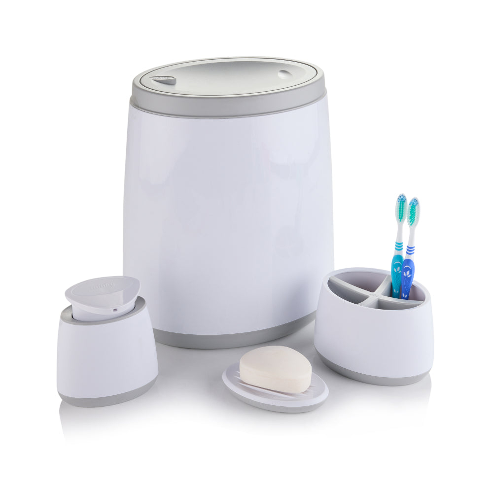 minky-bathroom-bin-bundle-mit-swing-deckel-4-teiliges-bad-accessoire-set image 1