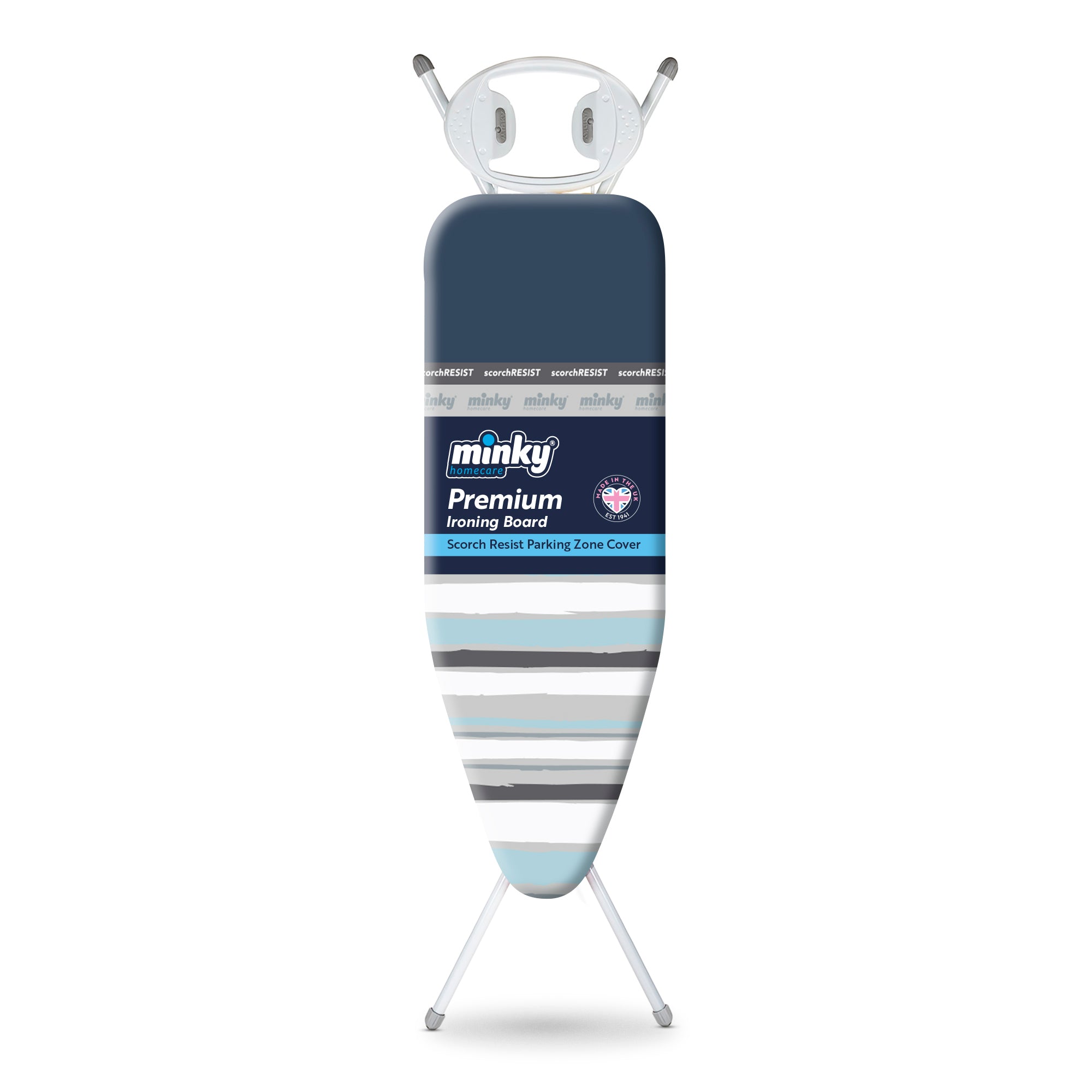 minky-premium-b-gelbrett-122-x-38-cm-inkl-bezug-sea-breeze-blau image 1