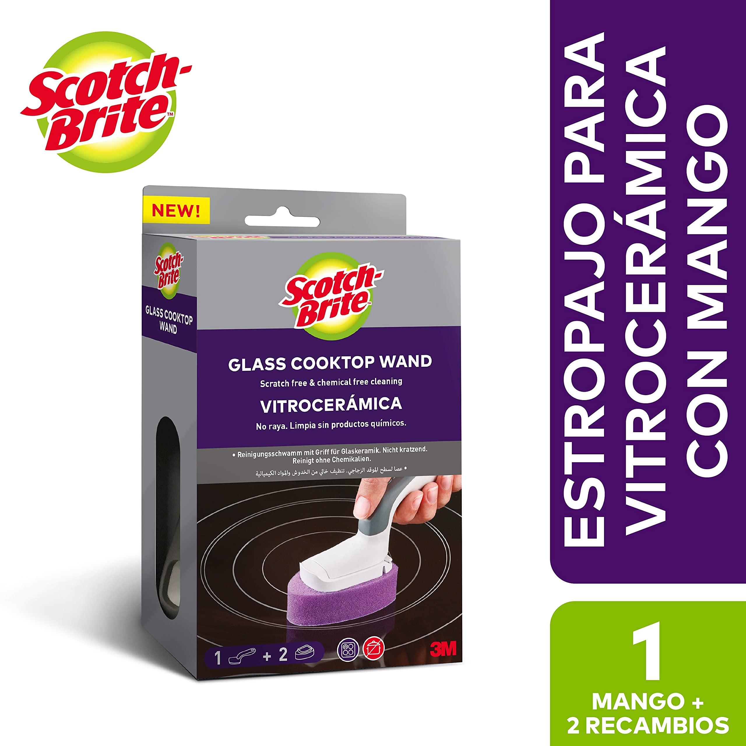 scotch-brite-glaskeramik-reinigungsschwamm-mit-griff-2-ersatzpads image 6