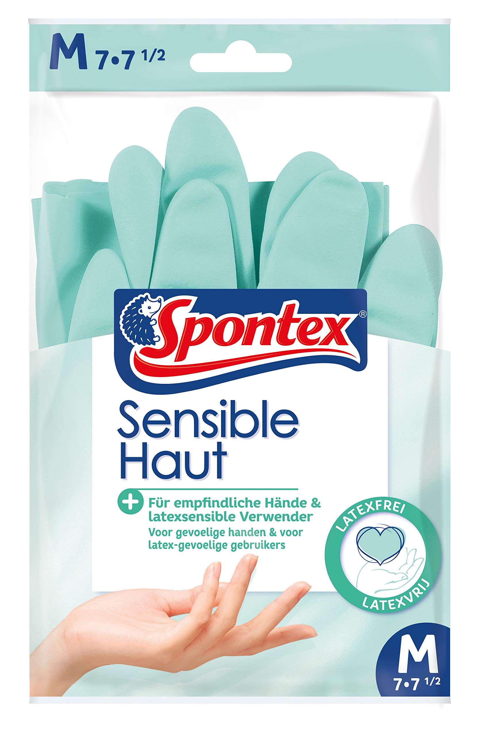 spontex-sensible-haut-haushaltshandschuhe-gr-e-m-latexfrei-1-paar image 1