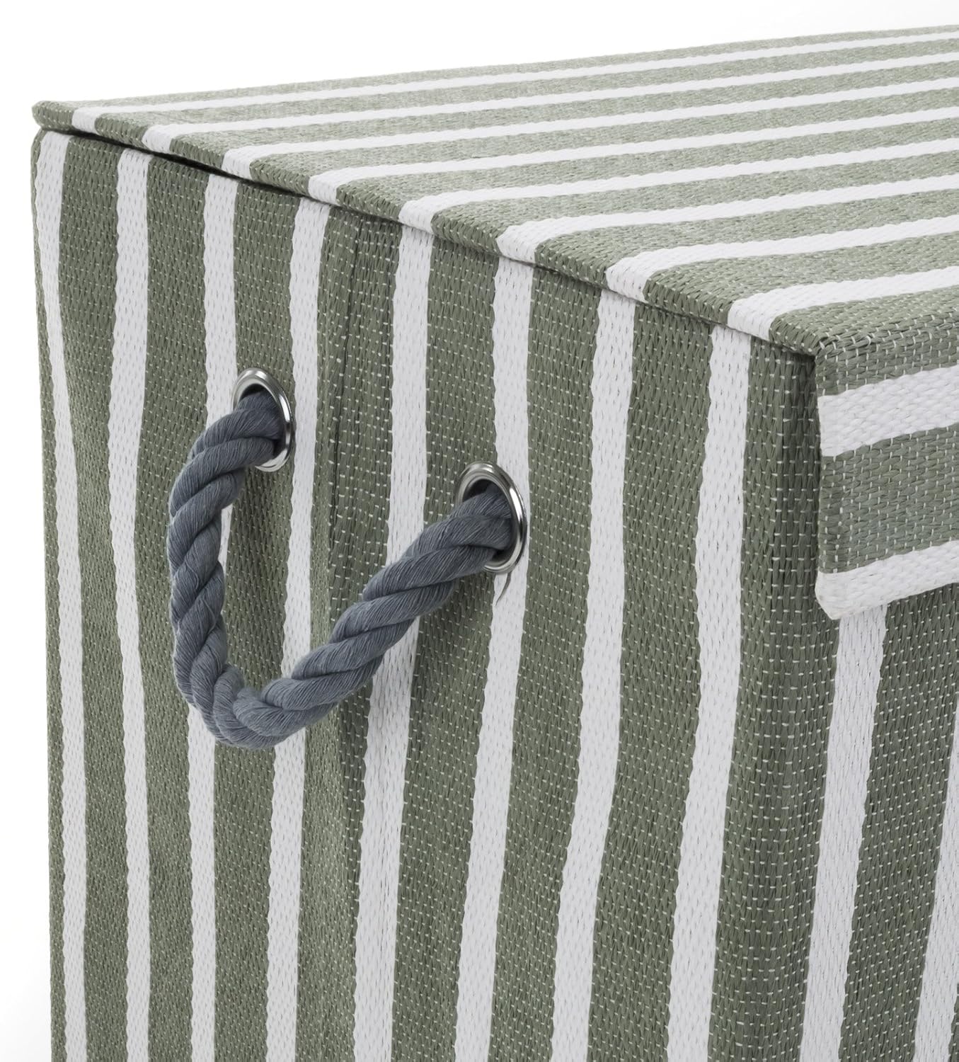 minky-w-schekorb-72l-green-stripe-40x30x60cm-faltbarer-w-schesammler-mit-deckel image 4
